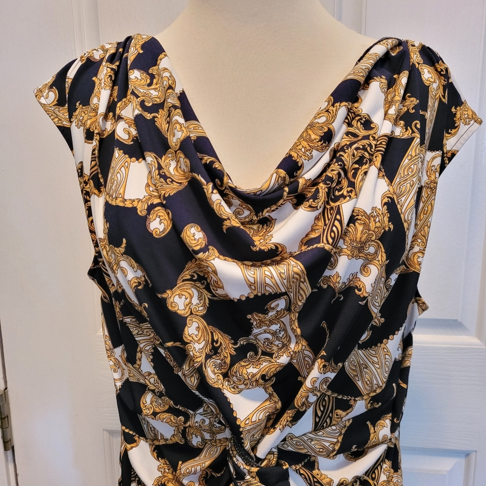 Elegant Gold and Black Women's Blouse